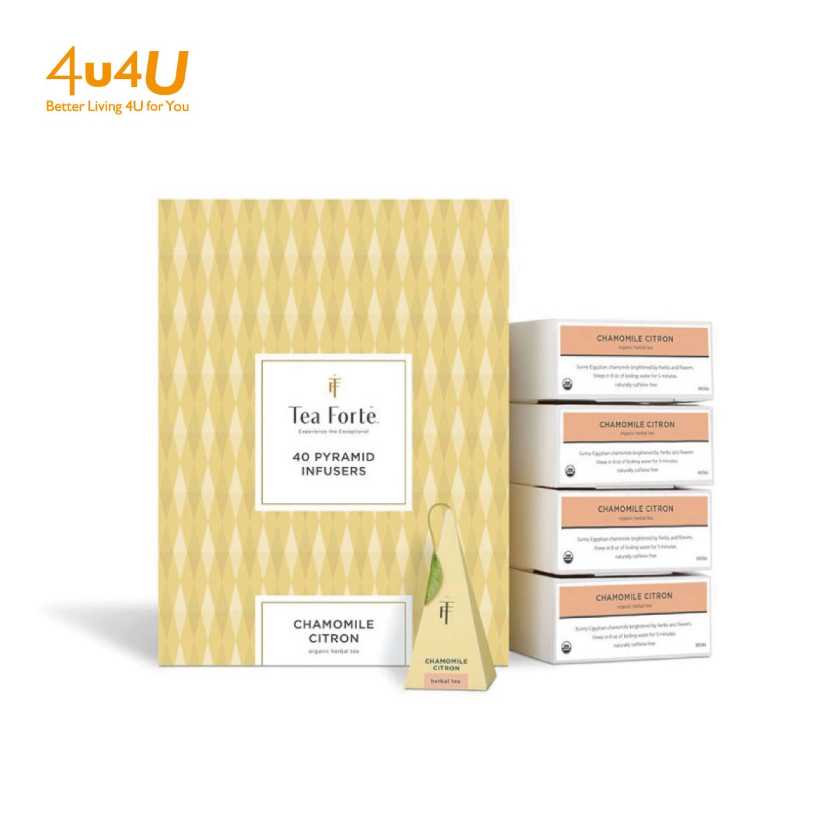 Tea Forte 40入金字塔型絲質茶包 - 洋甘菊香櫞茶 Event Box - Chamomile Citron ▶90F015